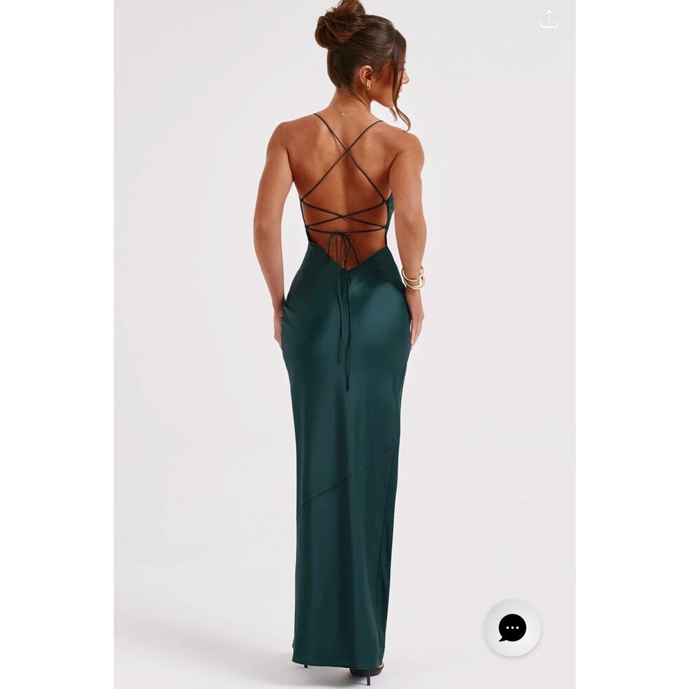 Babyboo Misha Maxi Dress Emerald Green NEW NWT Size XS - Picture 3 of 9